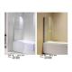 Swing Open One Piece Glass Bath Screens , Various Design 304SS Handle Fixed Bath Screen