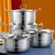 Kitchen Sets Accessories Stainless Steel Cookware Non Stick Cooking Ware Cookware Sets with Handle