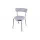 50cm White Plastic Dining Chairs PP Polypropylene Scratch Resistant