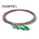 12 Core LC Color Fiber Optic Pigtail For Telecommunication Networks