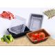 FDA Plastic Blister Supermarket Disposable Trays For Food