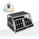 Large Dog Crate Sturdy Cage Car Transport Double Carrier Partition Wall Safe