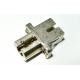 Fiber optic adapter SC to LC hybrid adapter with metal housing long flange APC