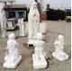 Marble Mary And Children Statues Religious Virgin Sculpture Life Size