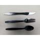 7 Inch  Disposable Cutlery High Quality Wedding Western Disposable Black Plastic Knife,Fork,Spoon