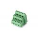 EU Style PCB Terminal Block Connector CET1.5 Plugged in 5.08mm Pitch 1*06P Green