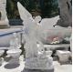 BLVE White Marble Stone Carving Religious Angel Saint Michae Sculpture Life Size St. Michael The Archangel Statue
