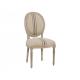 french style upholstered dining chairs oak chair linen fabric chair accent chair