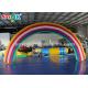 Custom Inflatable Arch 210D Oxford Cloth 6*3mH Inflatable Rainbow Arch For Rental Business