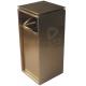 Champagne Gold Coating Hotel Lobby Accessories Ashtrays Bins Stainless Steel Lobby Lift