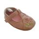pink flower leather baby shoe NO.1060