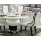 club 8 persons round marble table with Lazy Susan