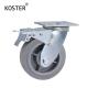 350kg Heavy Duty Shopping Trolley Caster Wheels Zinc Plated Diameter 100mm for Industry