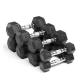 Black Metal Handle Hex Dumbbell Barbell Sets With Coated Cast Steel