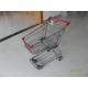 Zinc Plating Wire Shopping Trolley 45L Super Market Shopping Cart For Small Market