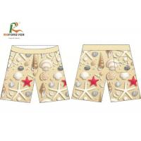 Water Repellent Printed Board Shorts Full Sublimation Design Seashells / Starfish