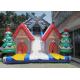 New 2019 Christmas inflatable slide big Xmas inflatable slide inflatable windmill snowman high slide