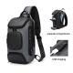Multi Pockets Polyester Mens Sling Bag With Usb Charging Interface