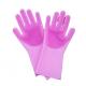 Multifunctional Silicone Rubber Brush Gloves Heat Insulated For Dishwasher