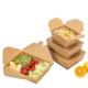 Brown Kraft Paper Pizza Packaging Box Disposable Salad Packaging Box