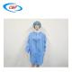 Industrial Disposable Blue Laboratory Coat With SMS Material Construction