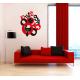 Home Decoration Vinyl Wall Sticker Clock,Non-Toxic Decals 10A082 355*435mm