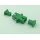 SC APC Fiber Opitc Adapter Simplex Single Mode Green Color ABS Material