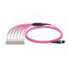 8-24 Fibers OM4 HD BIF Mtp Breakout Cable Multimode LSZH Bunch