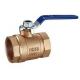 Bronze Ball Valve Two Piece Inline Lever NPT Female C84400 DN 40