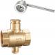 1302 Triangle Patterned Magnetic Lockable Ball Valve for Water Meter with Dust Proof Cover for Lead Seal & Bottom Outlet