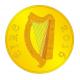 China made Irish harp coin in gold plated eire coin 2016