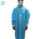 Blue Single Use Long Sleeve Non Sterile Lab Coats Disposable Clinical Gowns