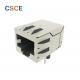Metal Shielded RJ45 Connector Contact Resistance 30 Milliohm Max With EMI Fingers