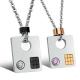 New Fashion Tagor Jewelry 316L Stainless Steel couple Pendant Necklace TYGN141