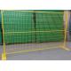 1.8m Height Yellow Powder Coated Canada Temporary Wire Mesh Fence