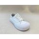 Women white casual sneakers cover head round toe and low cut