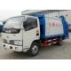 5.5 Cbm Fuel Type Trash Dump Truck Garbage Tipper With Rear Loader