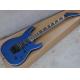 Metallic Blue Set In JS Electric Guitar with Floyd Rose,24 Frets,White binding Body