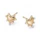 Heart Shape Pearls Stud Earrings Handmade In 925 Sterling Silver 14K Gold For Girls Fashion Fine Jewelry