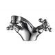 Two-handle  Monobloc Chrome Brass Contemporary Basin Mixer T8063AW