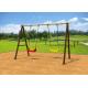 Standard Size Kindergartens Childrens Swing Set With Two Plastic Seats KP-G006