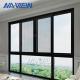 Guangdong NAVIEW Bedroom Tinted Price Design Black Door Sliding Aluminium Window