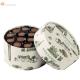 Eco-Friendly Gifting Branded Collections Round Luxury Chocolate Gift Box Recyclable Paper Packaging Sleek Design Foil Logo Suitable For Truffles Candies