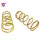 High Load Long Compression Springs 20.0 dia Electroplating Gold Zinc Music Wire