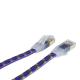 32AWG Pure Copper Shielded Nylon Braided Ethernet Network Cable Cat 7