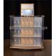 Acrylic Wooden Display Racks 2 - Sided Revolving Countertop Watch Display Showcase