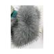 Back Material 100% Polyester Printed Grey Fur with Black Tip Artificial Fur Fabric