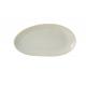 Ivory Ceramic Dinner Serveware Set , Oval Platter Stoneware Oven Safe