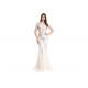 Polyester And Spandex Long White Evening Dress , 62 Inch Simple Evening Dress