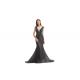 Black Sequin V Neck Mermaid  Evening Dresses , Elegant Modern Evening Dresses